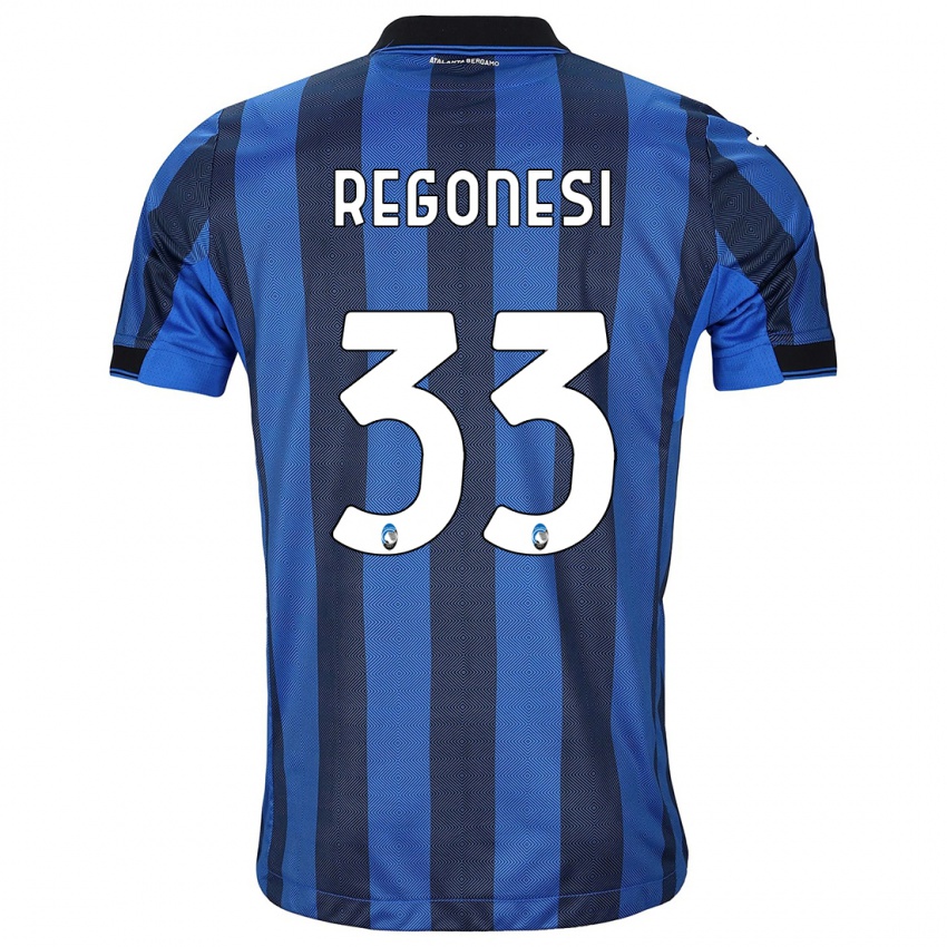 Niño Camiseta Iacopo Regonesi #33 Azul Negro 1ª Equipación 2023/24 La Camisa Perú