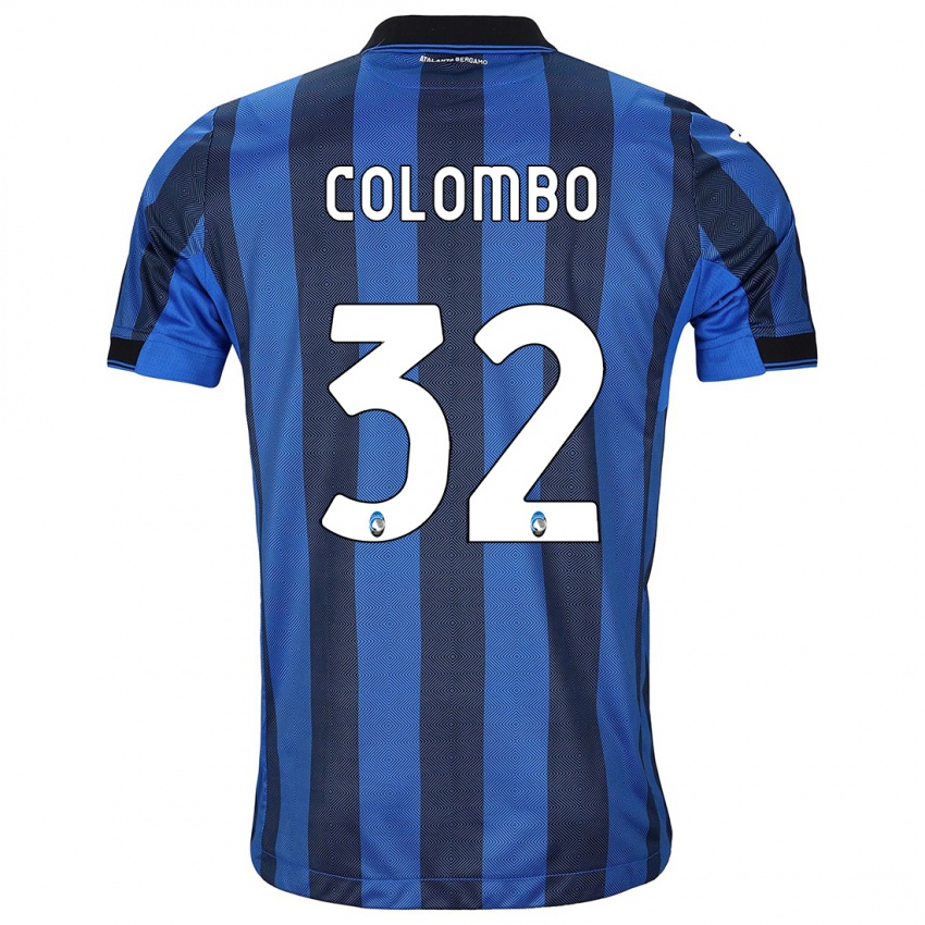 Niño Camiseta Matteo Colombo #32 Azul Negro 1ª Equipación 2023/24 La Camisa Perú