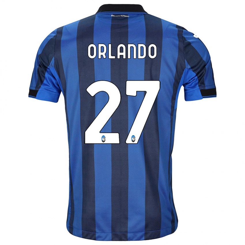 Niño Camiseta Daniele Orlando #27 Azul Negro 1ª Equipación 2023/24 La Camisa Perú