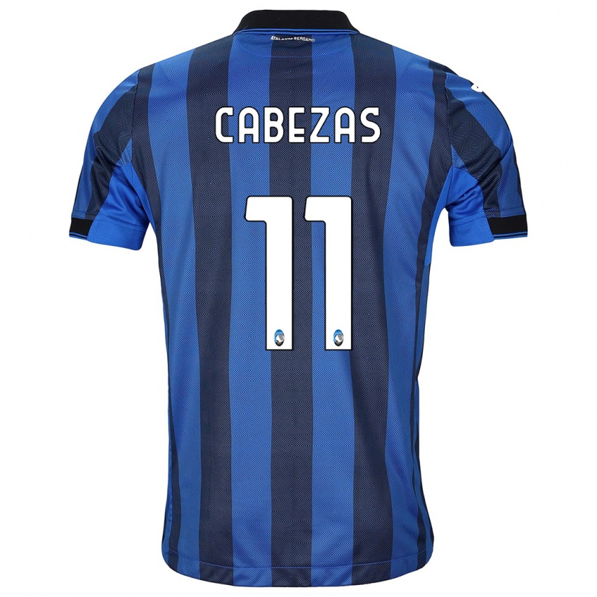 Niño Camiseta Bryan Cabezas #11 Azul Negro 1ª Equipación 2023/24 La Camisa Perú