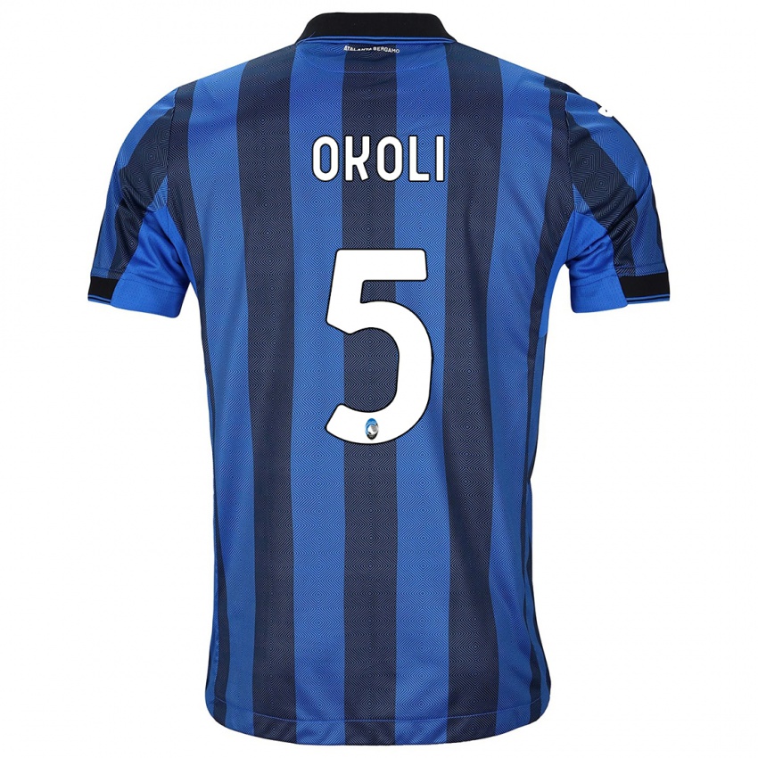 Niño Camiseta Caleb Okoli #5 Azul Negro 1ª Equipación 2023/24 La Camisa Perú