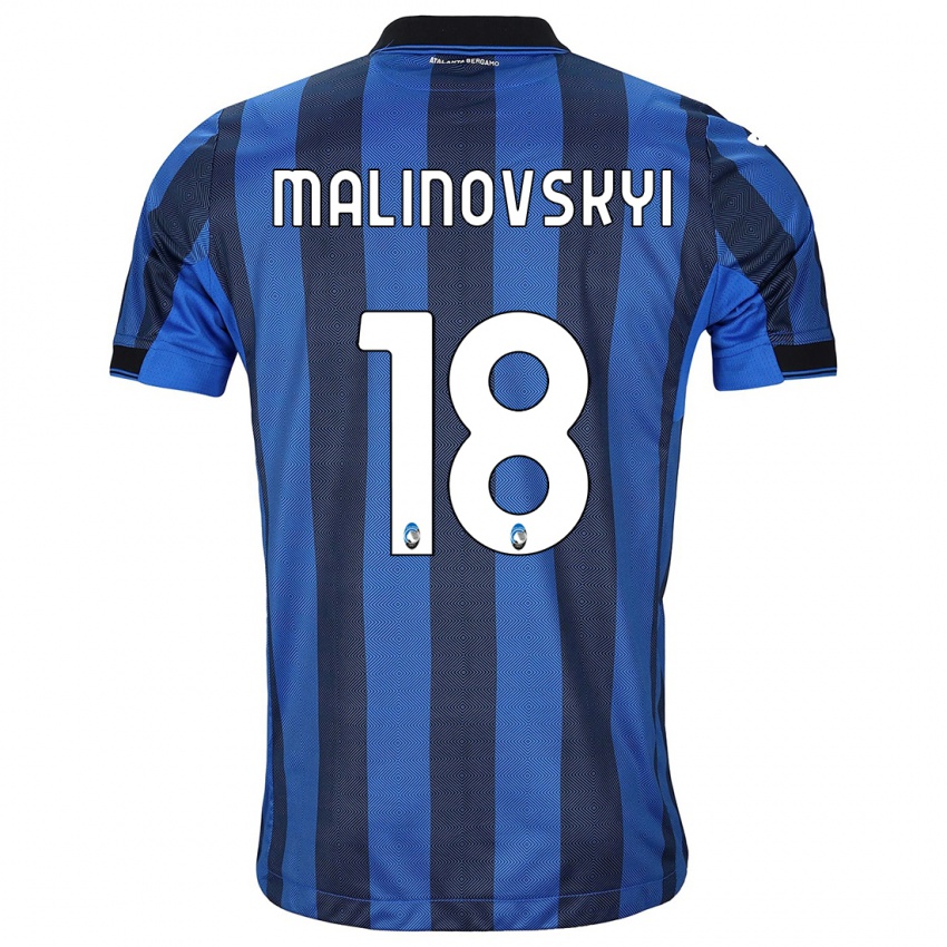 Niño Camiseta Ruslan Malinovskyi #18 Azul Negro 1ª Equipación 2023/24 La Camisa Perú