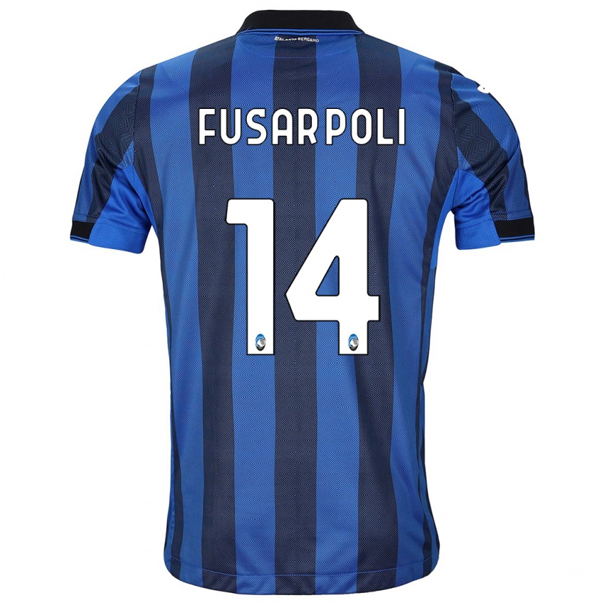 Niño Camiseta Giulia Fusar Poli #14 Azul Negro 1ª Equipación 2023/24 La Camisa Perú