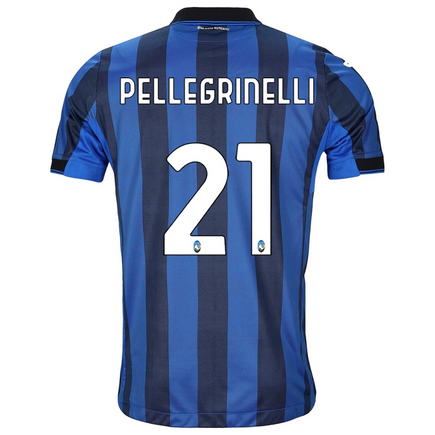 Niño Camiseta Giorgia Pellegrinelli #21 Azul Negro 1ª Equipación 2023/24 La Camisa Perú