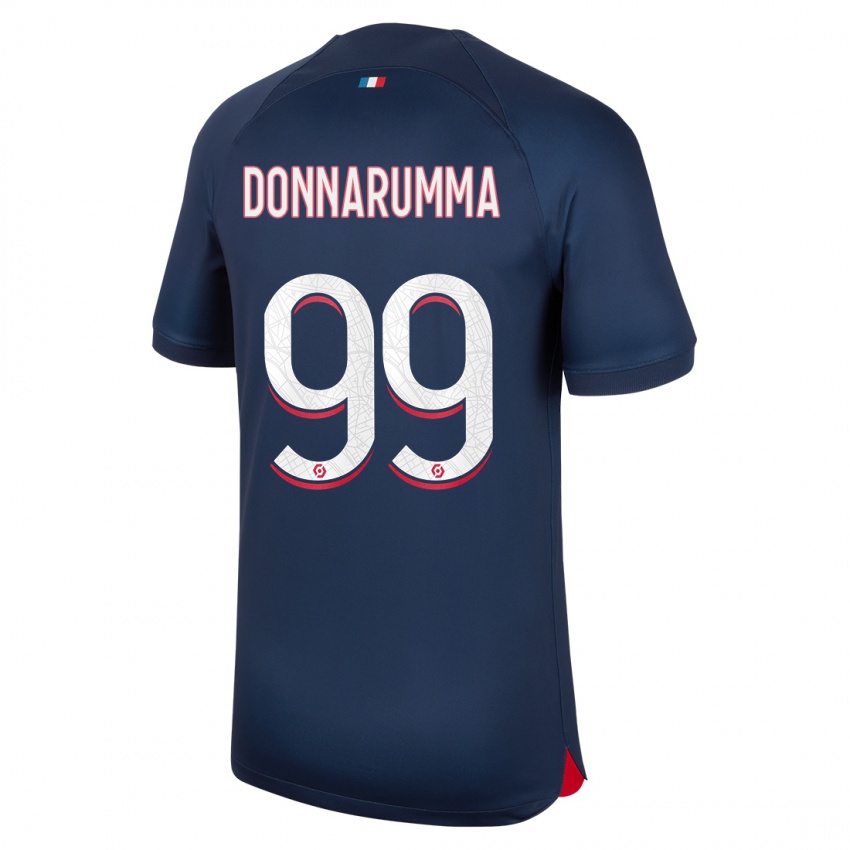 Niño Camiseta Gianluigi Donnarumma #99 Azul Rojo 1ª Equipación 2023/24 La Camisa Perú