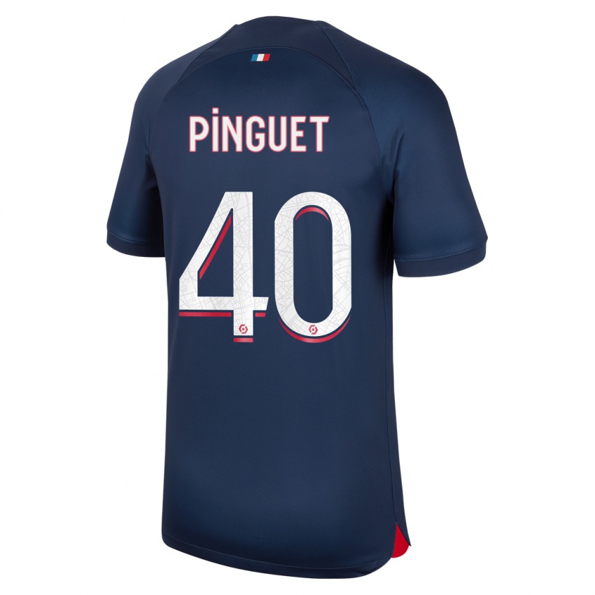 Niño Camiseta Alice Pinguet #40 Azul Rojo 1ª Equipación 2023/24 La Camisa Perú