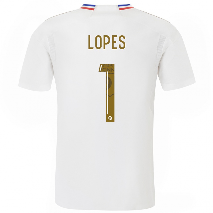 Niño Camiseta Anthony Lopes #1 Blanco 1ª Equipación 2023/24 La Camisa Perú