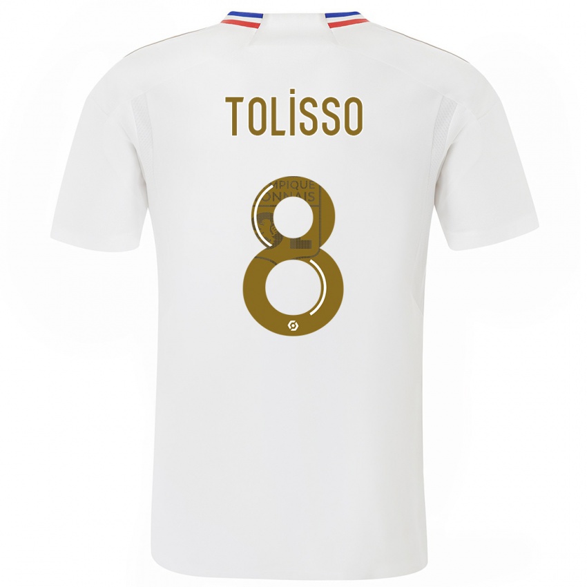 Niño Camiseta Corentin Tolisso #8 Blanco 1ª Equipación 2023/24 La Camisa Perú