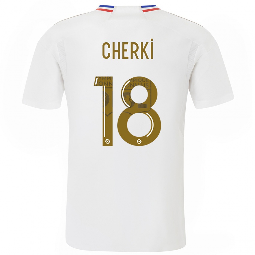 Niño Camiseta Rayan Cherki #18 Blanco 1ª Equipación 2023/24 La Camisa Perú