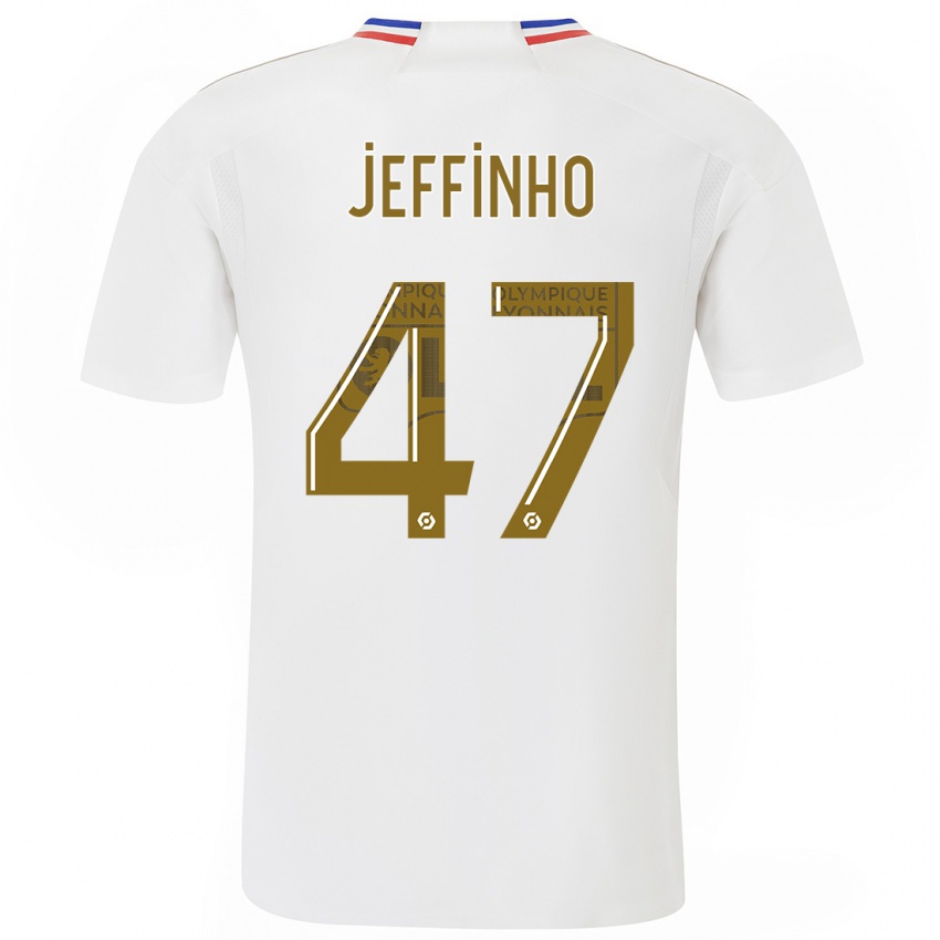 Niño Camiseta Jeffinho #47 Blanco 1ª Equipación 2023/24 La Camisa Perú