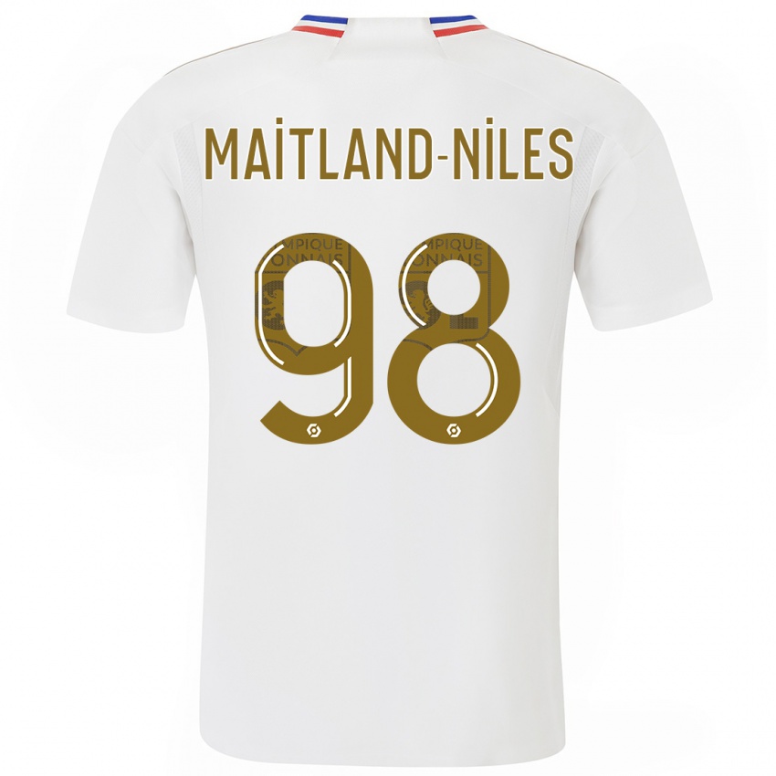 Niño Camiseta Ainsley Maitland-Niles #98 Blanco 1ª Equipación 2023/24 La Camisa Perú