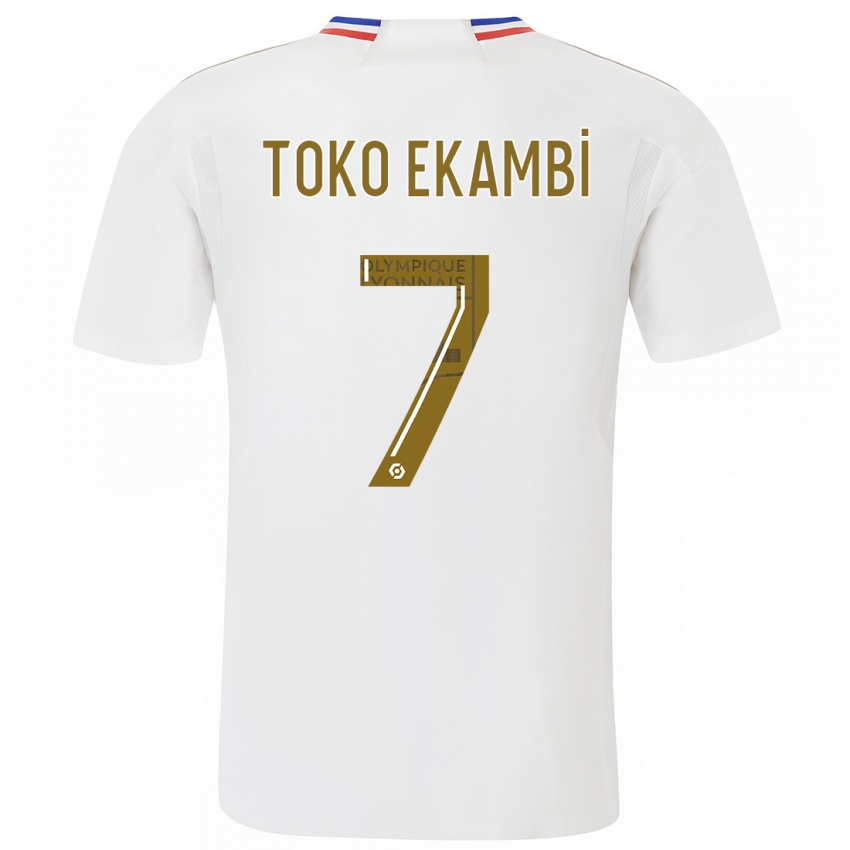 Niño Camiseta Karl Toko Ekambi #7 Blanco 1ª Equipación 2023/24 La Camisa Perú