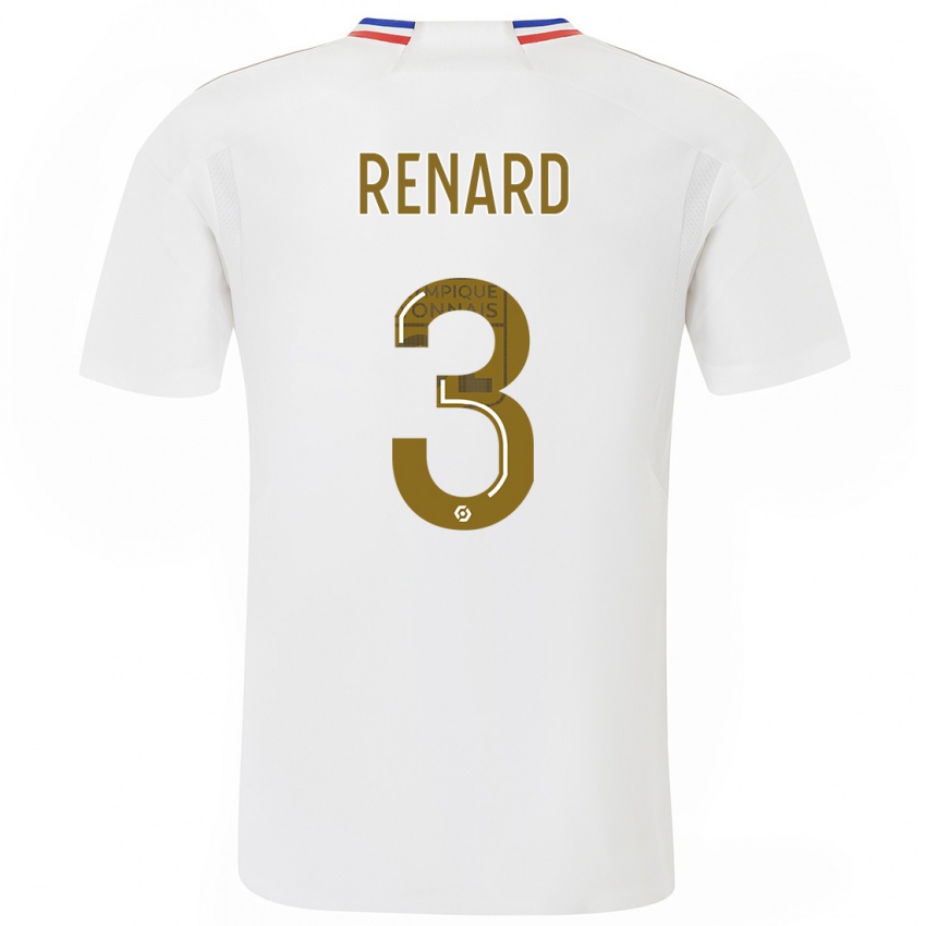 Niño Camiseta Wendie Renard #3 Blanco 1ª Equipación 2023/24 La Camisa Perú