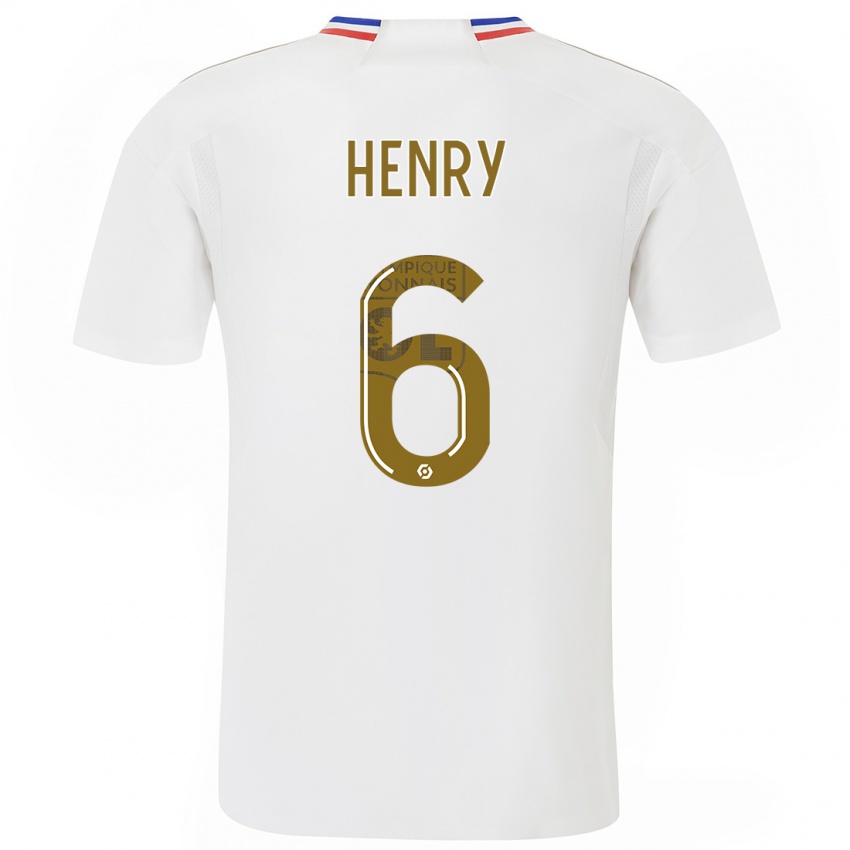 Niño Camiseta Amandine Henry #6 Blanco 1ª Equipación 2023/24 La Camisa Perú