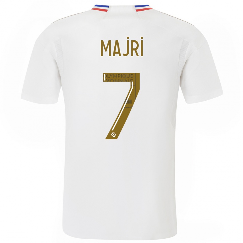 Niño Camiseta Amel Majri #7 Blanco 1ª Equipación 2023/24 La Camisa Perú