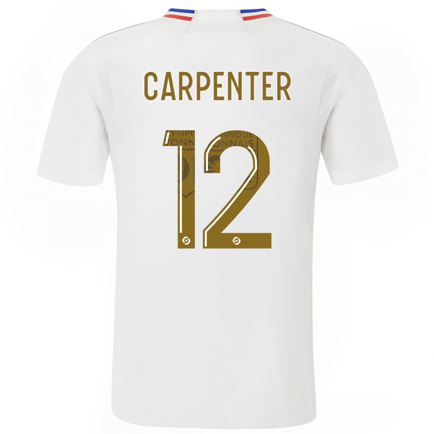 Niño Camiseta Ellie Carpenter #12 Blanco 1ª Equipación 2023/24 La Camisa Perú