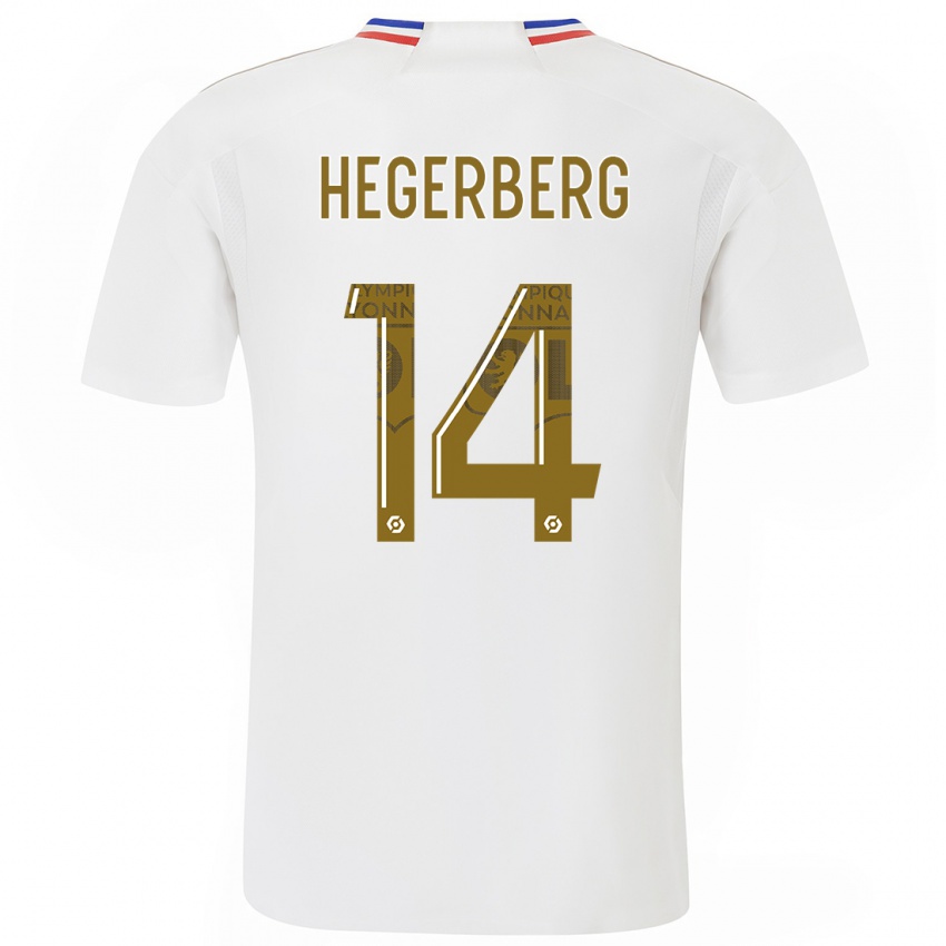 Niño Camiseta Ada Hegerberg #14 Blanco 1ª Equipación 2023/24 La Camisa Perú