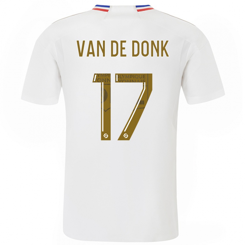 Niño Camiseta Danielle Van De Donk #17 Blanco 1ª Equipación 2023/24 La Camisa Perú