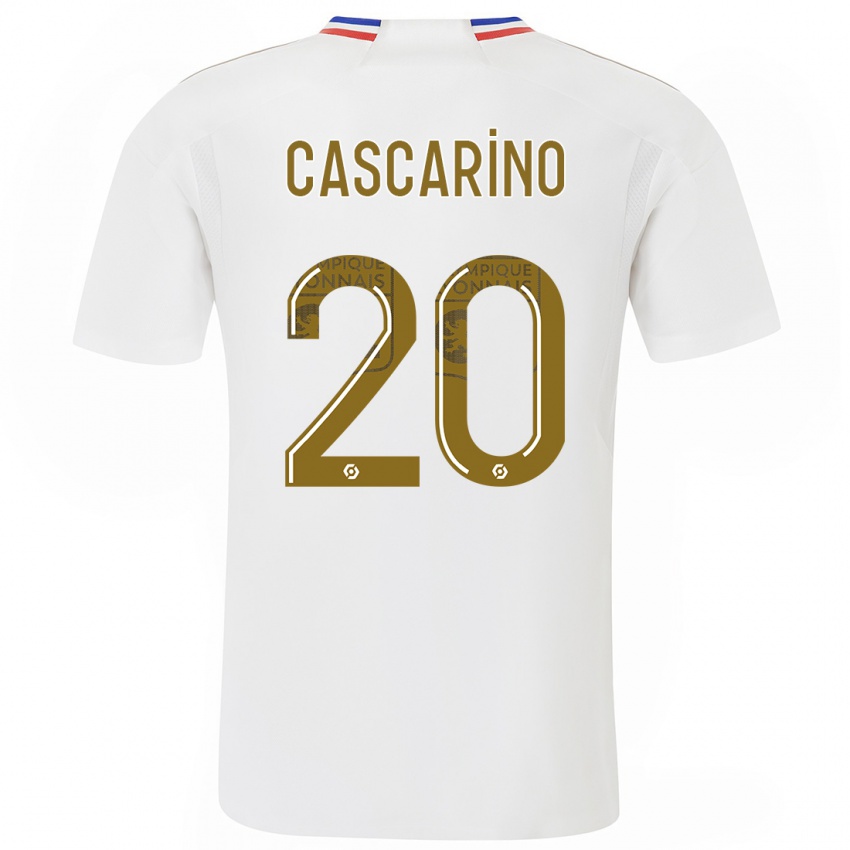 Niño Camiseta Delphine Cascarino #20 Blanco 1ª Equipación 2023/24 La Camisa Perú