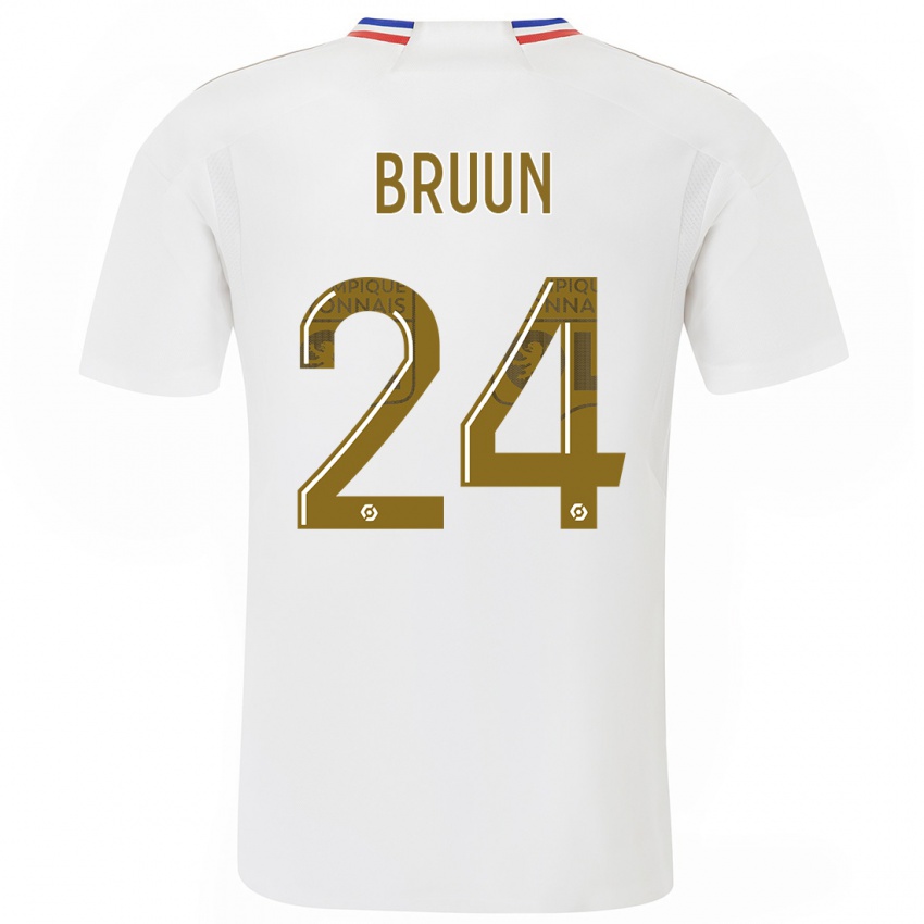 Niño Camiseta Signe Bruun #24 Blanco 1ª Equipación 2023/24 La Camisa Perú