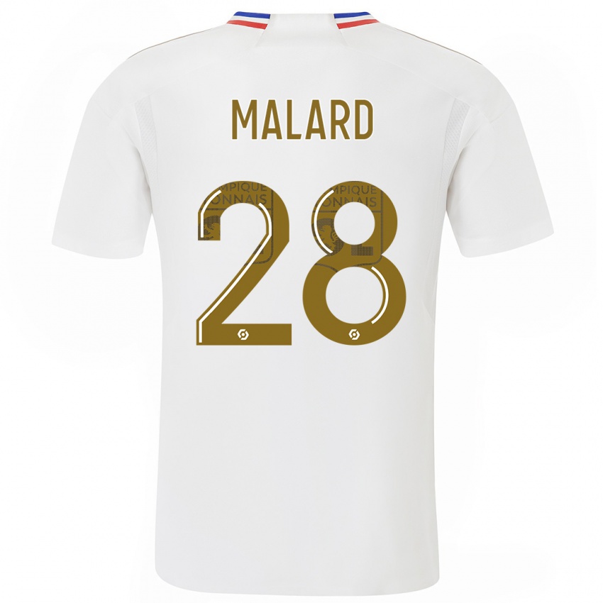 Niño Camiseta Melvine Malard #28 Blanco 1ª Equipación 2023/24 La Camisa Perú