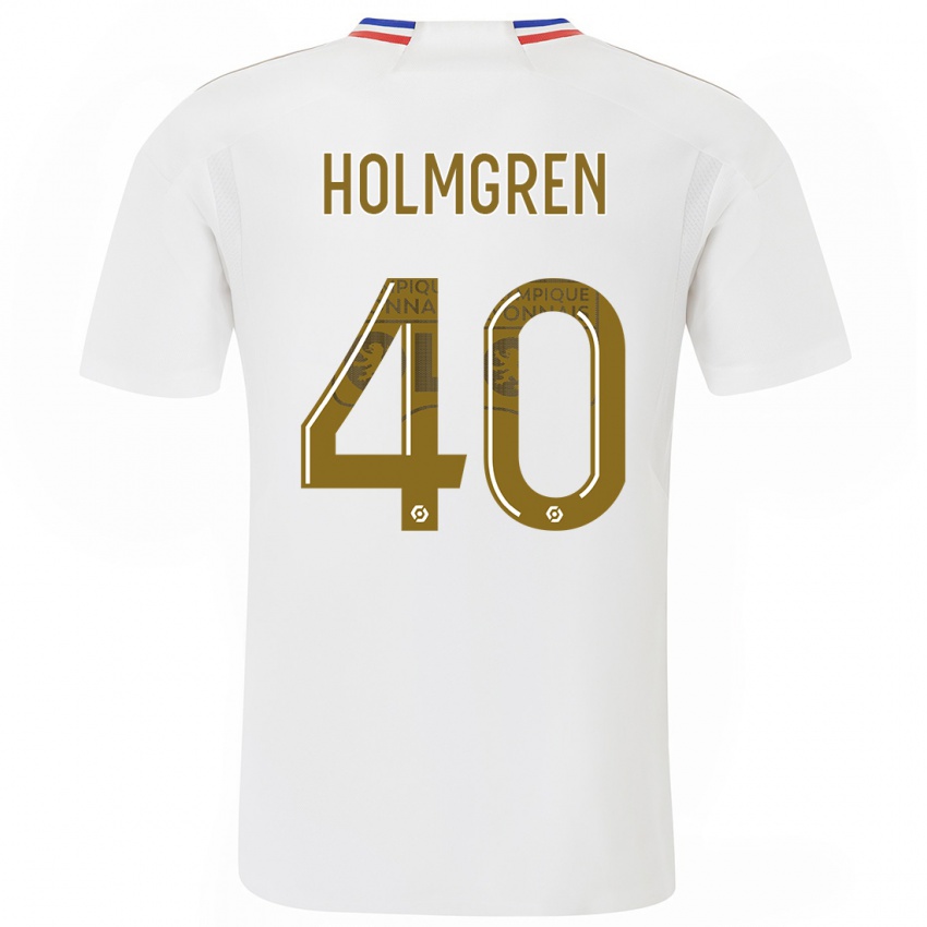 Niño Camiseta Emma Holmgren #40 Blanco 1ª Equipación 2023/24 La Camisa Perú