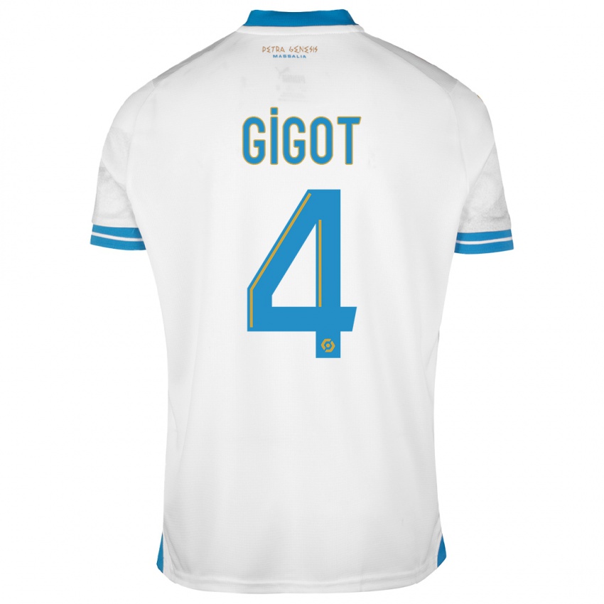 Niño Camiseta Samuel Gigot #4 Blanco 1ª Equipación 2023/24 La Camisa Perú