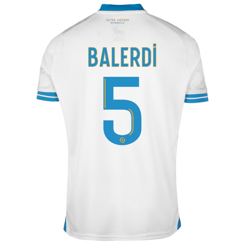 Niño Camiseta Leonardo Balerdi #5 Blanco 1ª Equipación 2023/24 La Camisa Perú