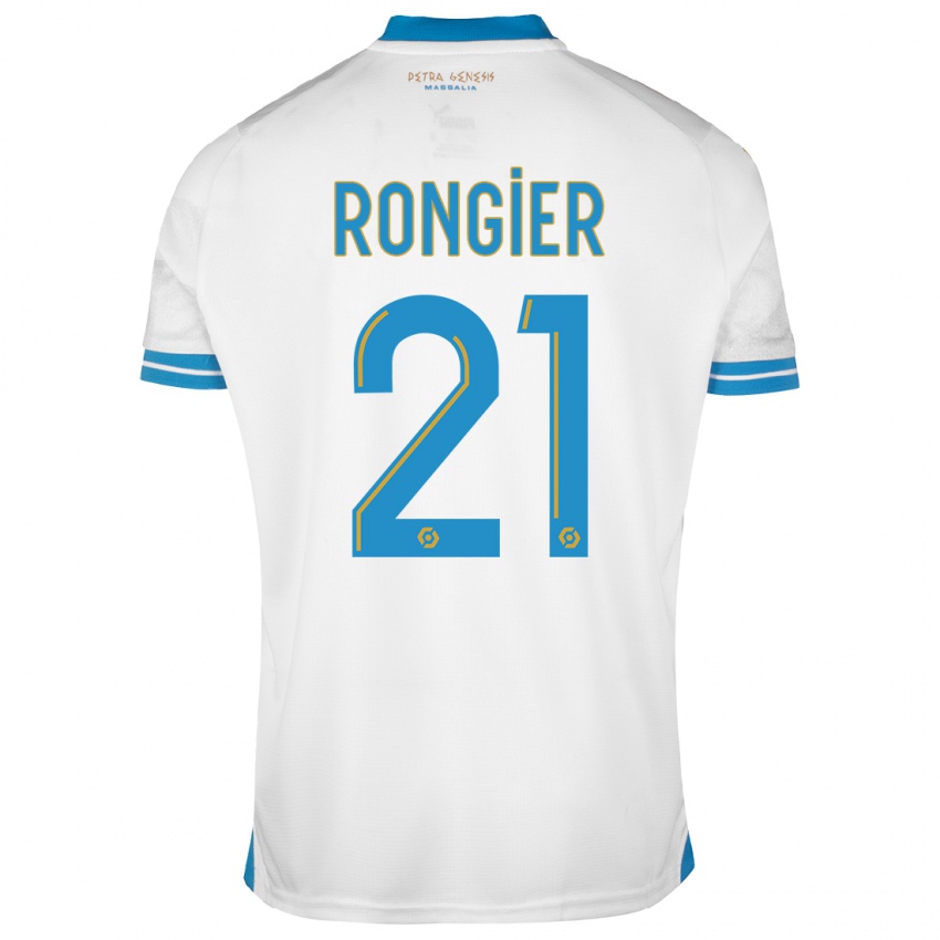 Niño Camiseta Valentin Rongier #21 Blanco 1ª Equipación 2023/24 La Camisa Perú