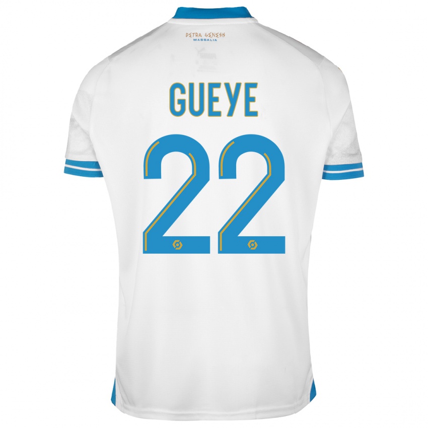 Niño Camiseta Pape Gueye #22 Blanco 1ª Equipación 2023/24 La Camisa Perú