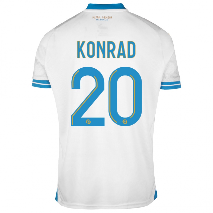 Niño Camiseta Konrad De La Fuente #20 Blanco 1ª Equipación 2023/24 La Camisa Perú