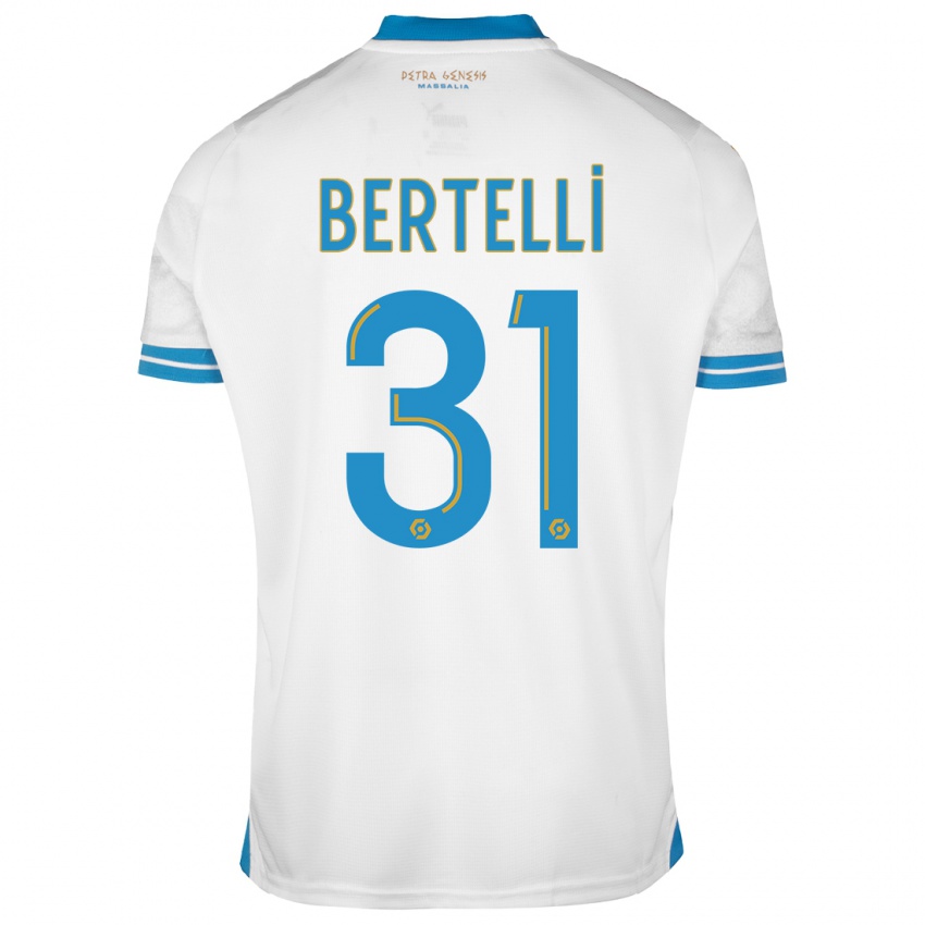 Niño Camiseta Ugo Bertelli #31 Blanco 1ª Equipación 2023/24 La Camisa Perú