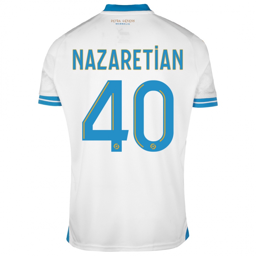 Niño Camiseta Manuel Nazaretian #40 Blanco 1ª Equipación 2023/24 La Camisa Perú