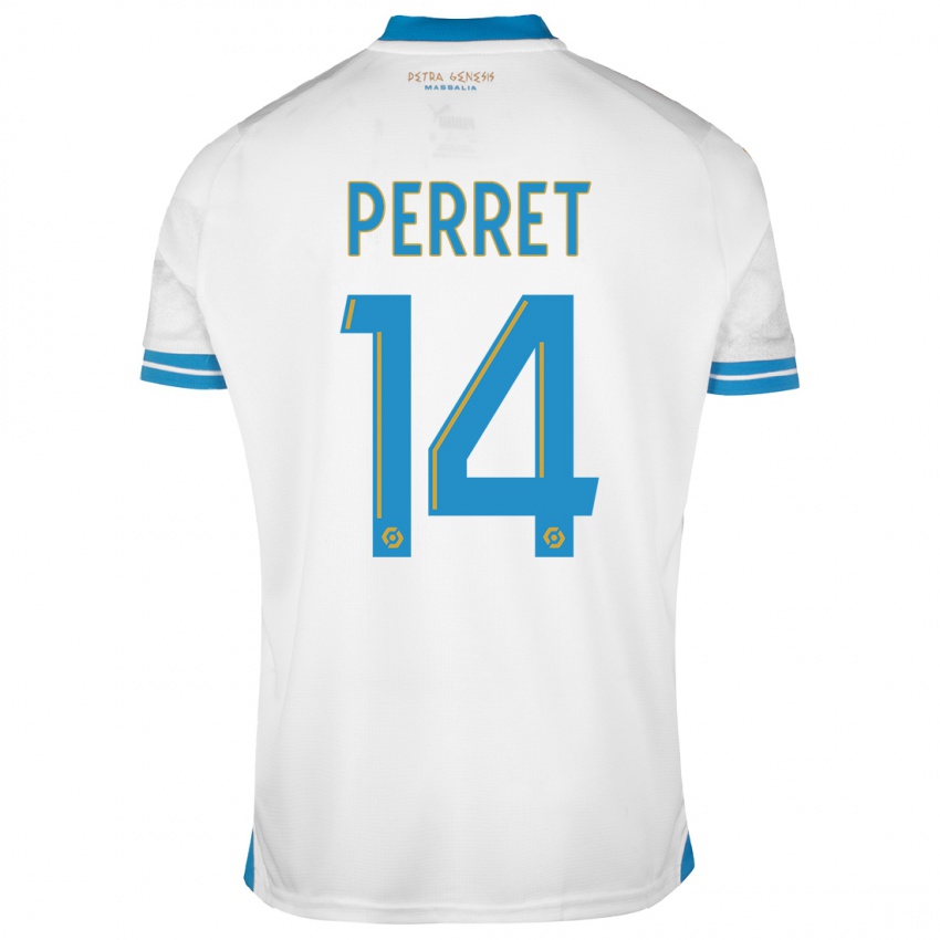 Niño Camiseta Jenny Perret #14 Blanco 1ª Equipación 2023/24 La Camisa Perú