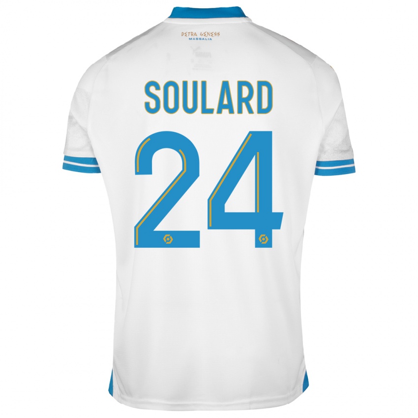 Niño Camiseta Amandine Soulard #24 Blanco 1ª Equipación 2023/24 La Camisa Perú