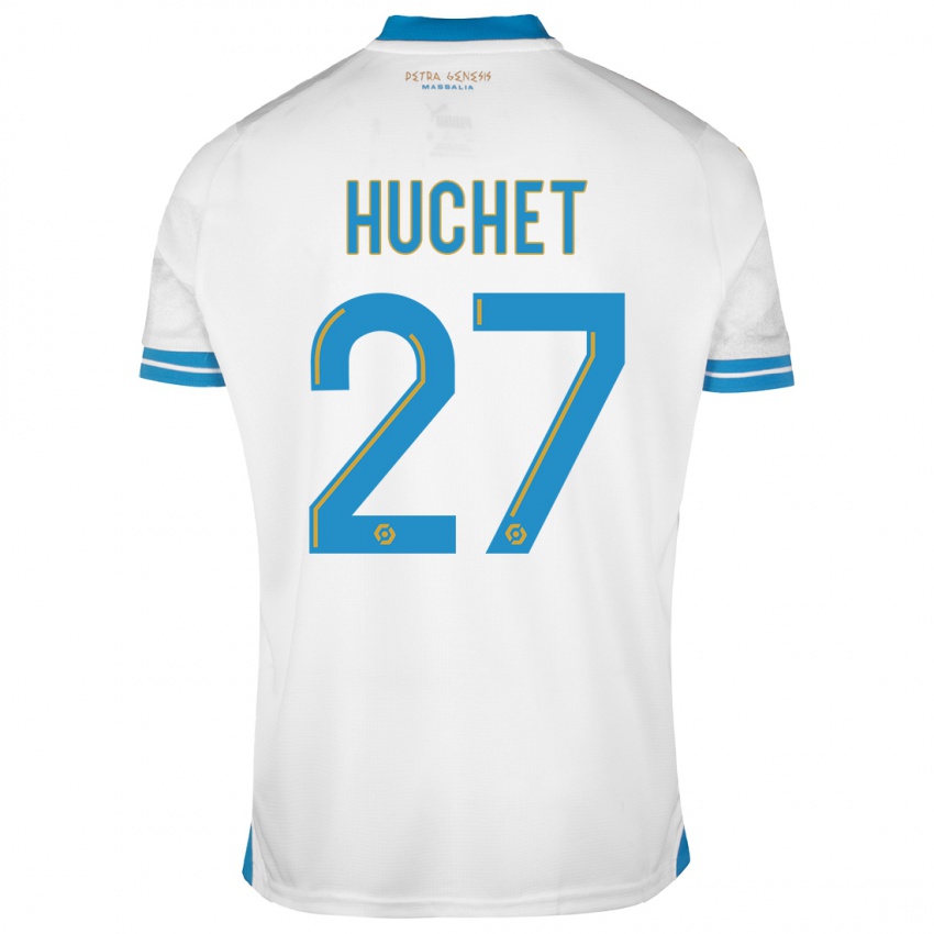 Niño Camiseta Sarah Huchet #27 Blanco 1ª Equipación 2023/24 La Camisa Perú