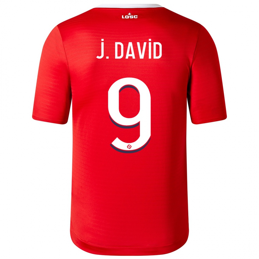 Niño Camiseta Jonathan David #9 Rojo 1ª Equipación 2023/24 La Camisa Perú