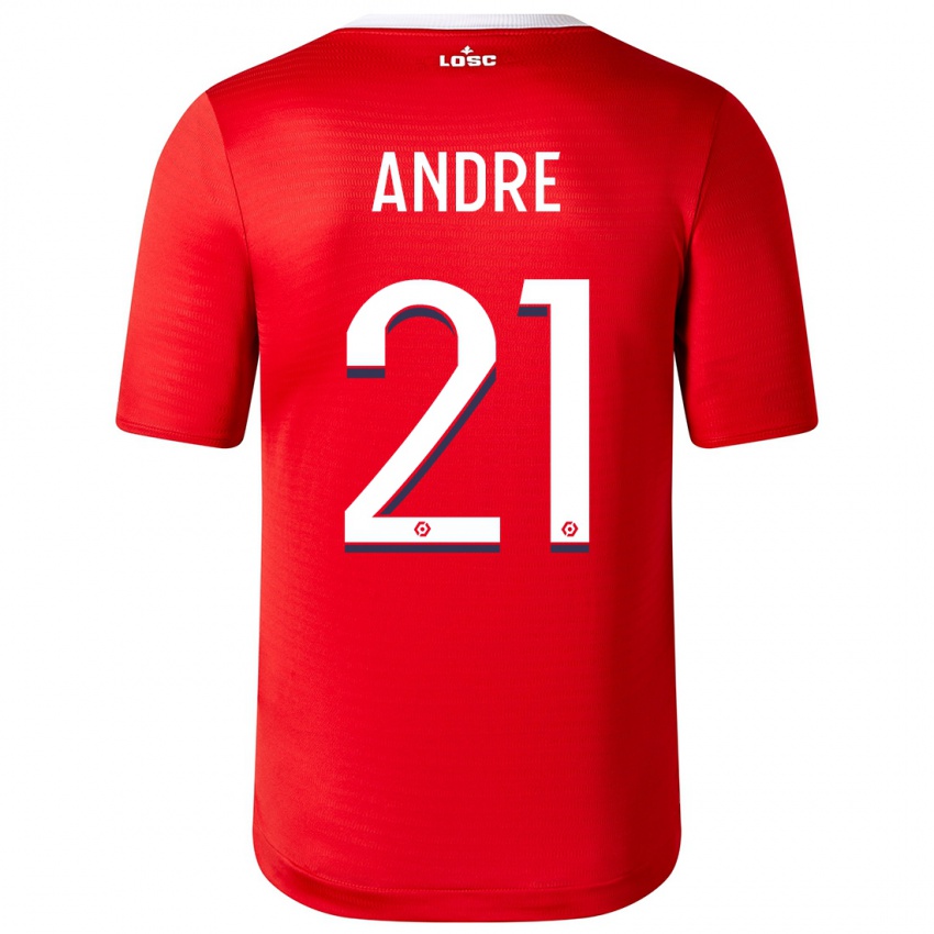 Niño Camiseta Benjamin André #21 Rojo 1ª Equipación 2023/24 La Camisa Perú