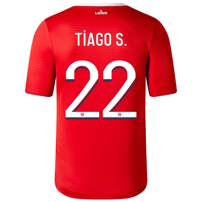 Niño Camiseta Tiago Santos #22 Rojo 1ª Equipación 2023/24 La Camisa Perú