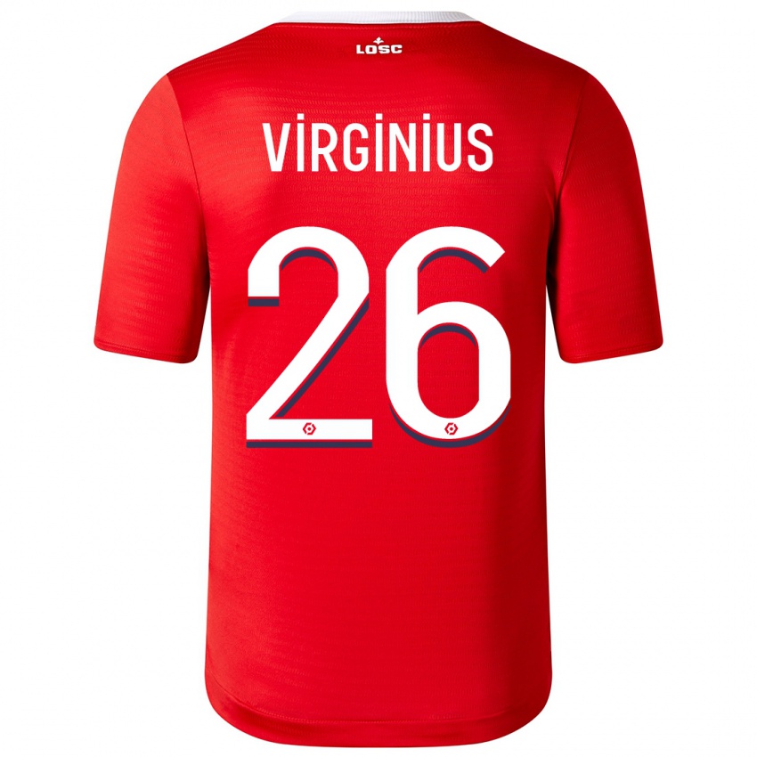 Niño Camiseta Alan Virginius #26 Rojo 1ª Equipación 2023/24 La Camisa Perú