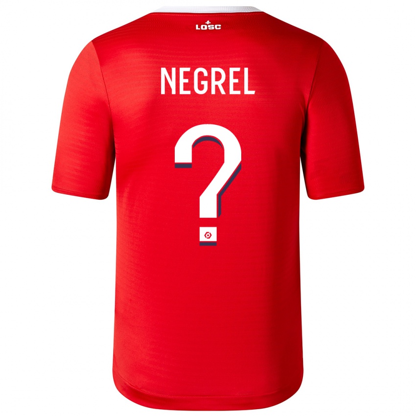 Niño Camiseta Tom Negrel #0 Rojo 1ª Equipación 2023/24 La Camisa Perú