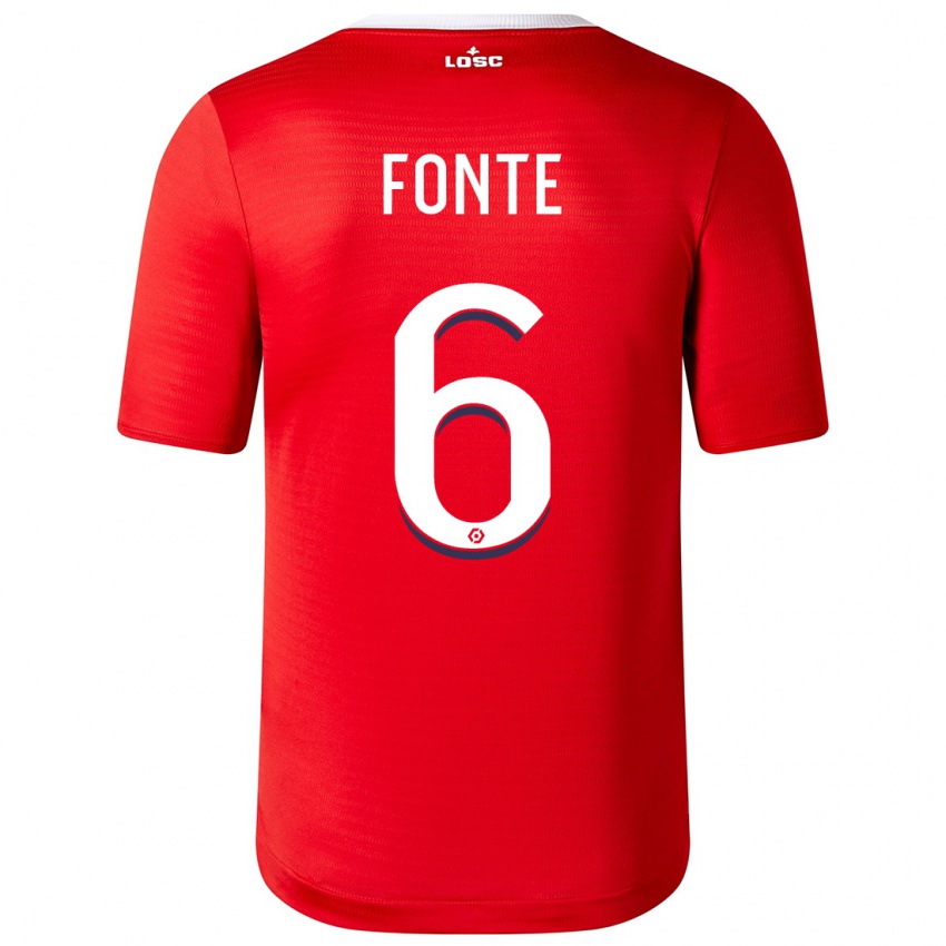 Niño Camiseta Jose Fonte #6 Rojo 1ª Equipación 2023/24 La Camisa Perú