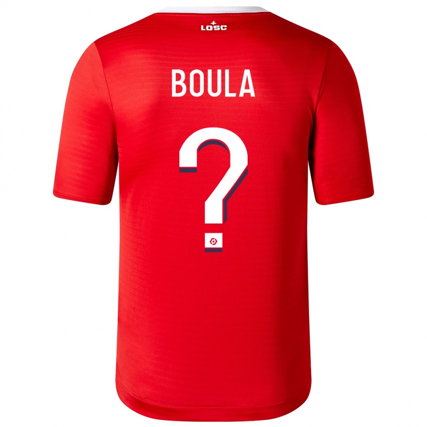 Niño Camiseta Exauce Mpembele Boula #0 Rojo 1ª Equipación 2023/24 La Camisa Perú