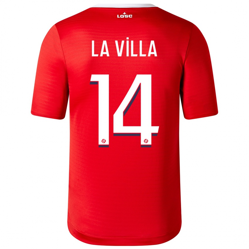 Niño Camiseta Caroline La Villa #14 Rojo 1ª Equipación 2023/24 La Camisa Perú