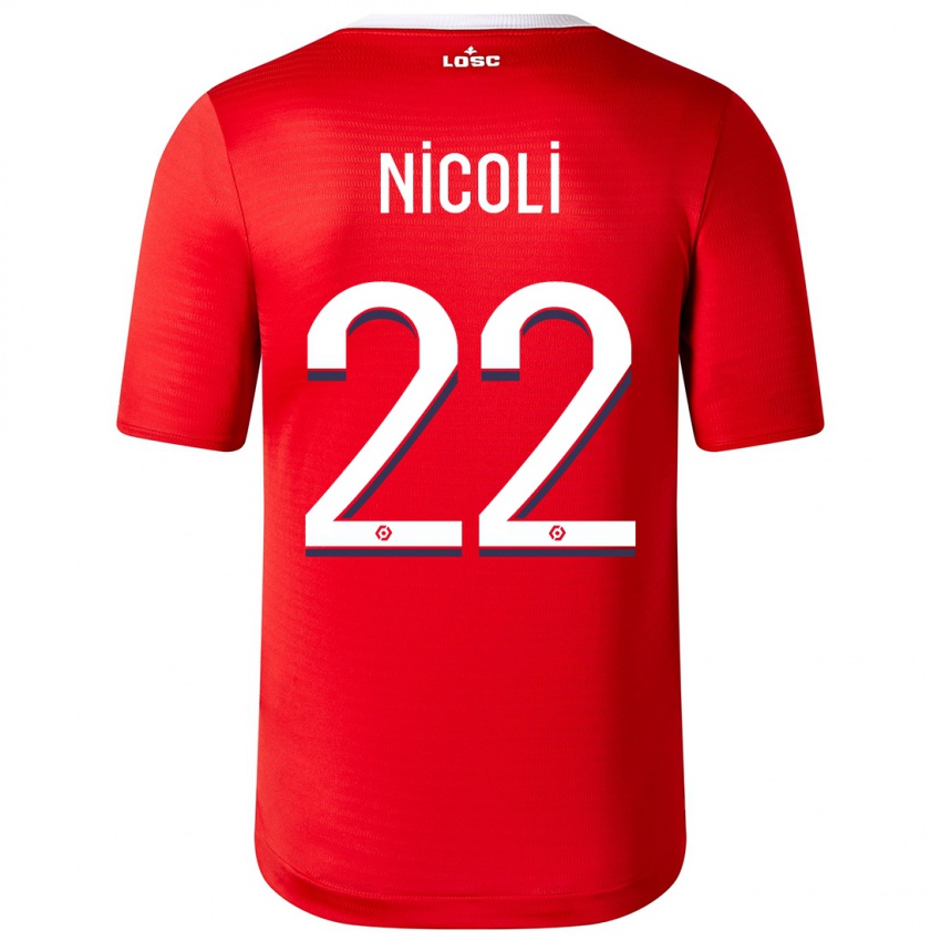 Niño Camiseta Morgane Nicoli #22 Rojo 1ª Equipación 2023/24 La Camisa Perú