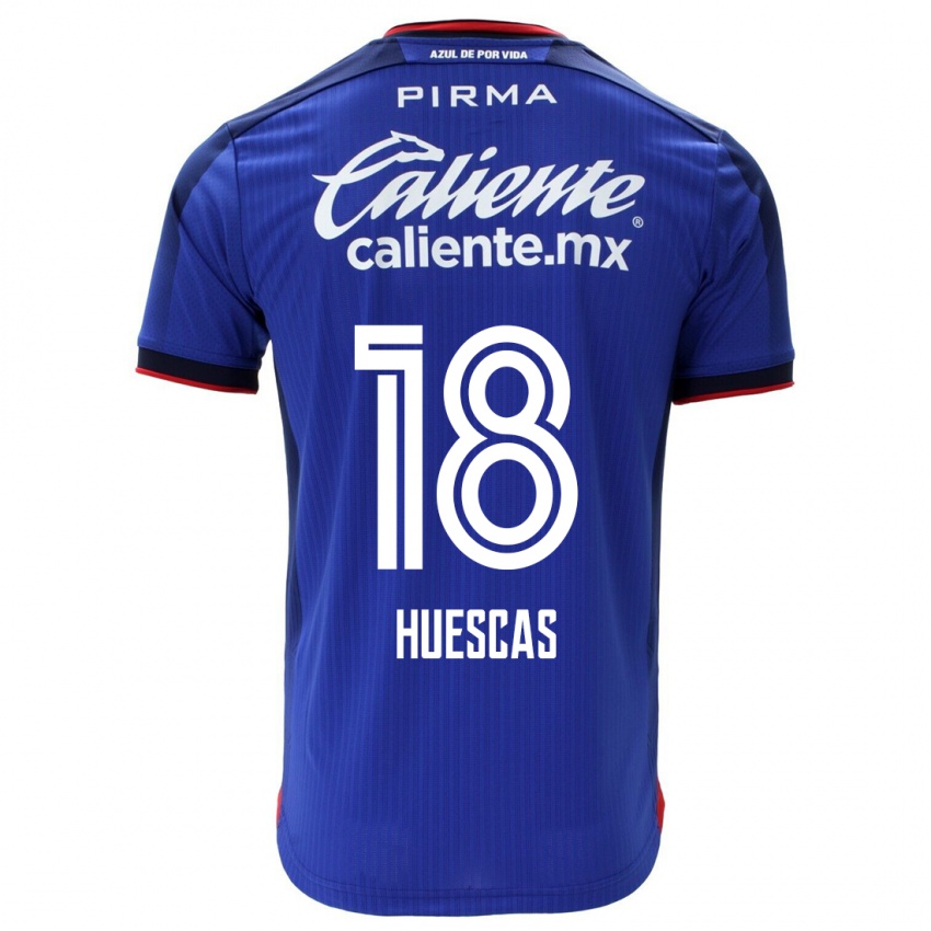 Niño Camiseta Rodrigo Huescas #18 Azul 1ª Equipación 2023/24 La Camisa Perú