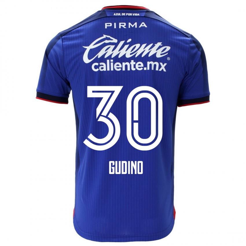 Niño Camiseta Andres Gudino #30 Azul 1ª Equipación 2023/24 La Camisa Perú
