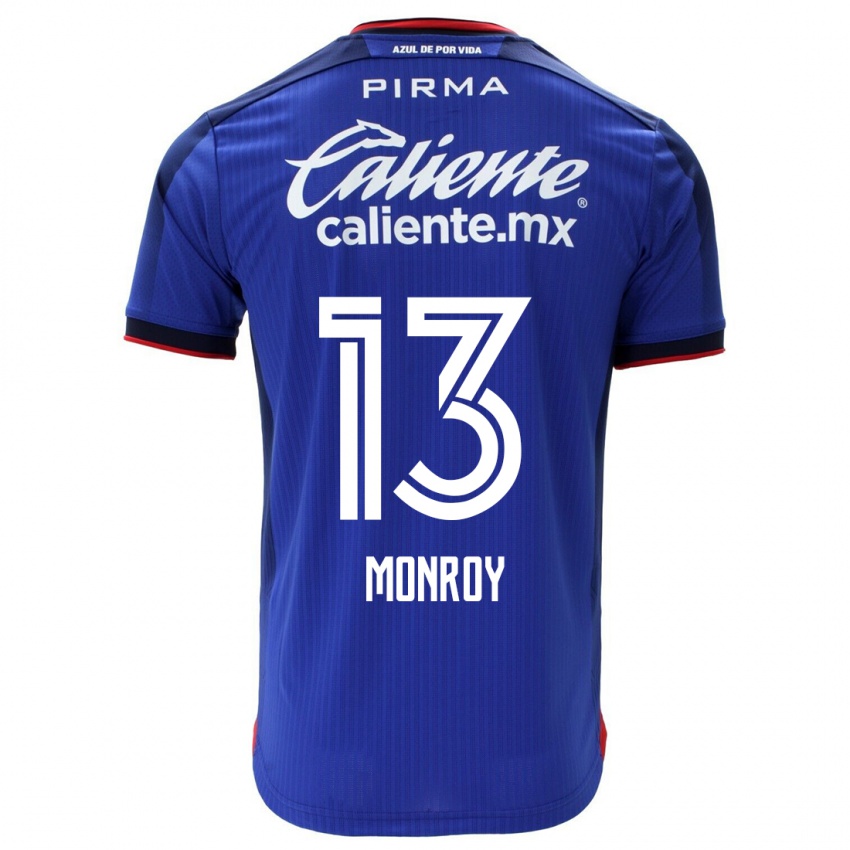 Niño Camiseta Daniela Monroy #13 Azul 1ª Equipación 2023/24 La Camisa Perú