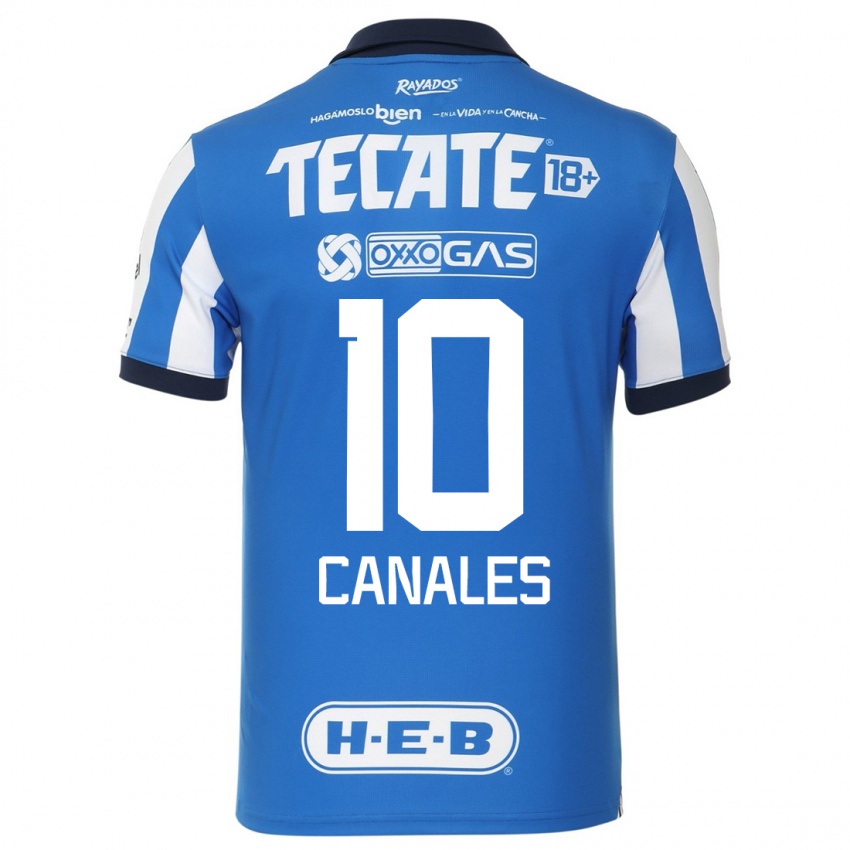 Niño Camiseta Sergio Canales #10 Azul Blanco 1ª Equipación 2023/24 La Camisa Perú