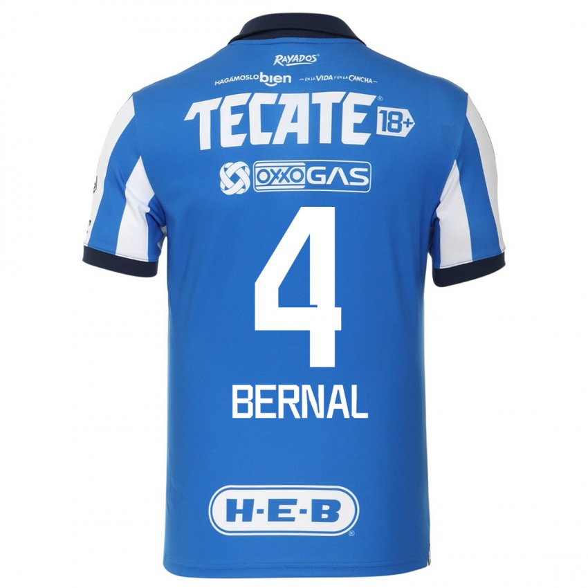Niño Camiseta Rebeca Bernal #4 Azul Blanco 1ª Equipación 2023/24 La Camisa Perú
